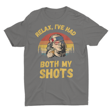 Load image into Gallery viewer, Funny Relax I Have Had Both My Shots American Flag Ben Franklin Shirts