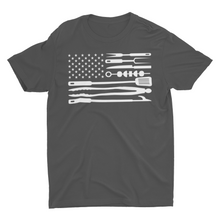 Load image into Gallery viewer, American BBQ Flag Unisex T-shirt