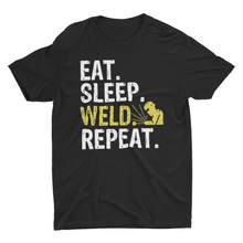 Load image into Gallery viewer, Eat Sleep Weld Repeat Welding T-Shirt