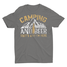 Load image into Gallery viewer, Vintage Retro Distressed Camping and Beer Funny Camping Shirt