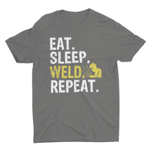 Load image into Gallery viewer, Eat Sleep Weld Repeat Welding T-Shirt
