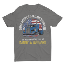 Load image into Gallery viewer, Trucker Dad and Husband Truck Driver Gift Shirt