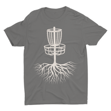 Load image into Gallery viewer, Rooted Disc Golf Basket Target Goal Roots Shirt