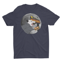 Load image into Gallery viewer, Screaming Opossum Eating a Hamburger in Front of the Moon Unisex Classic T-Shirt