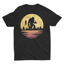 Load image into Gallery viewer, Big Foot Fishing Night Sky Bigfoot Unisex T-Shirt