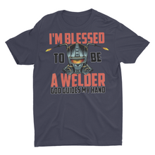 Load image into Gallery viewer, I'm Blessed to be a Welder God Guides My Hand Welding Shirt