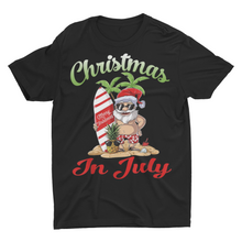 Load image into Gallery viewer, Vacation Beach Santa Christmas in July Shirt