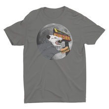 Load image into Gallery viewer, Screaming Opossum Eating a Hamburger in Front of the Moon Unisex Classic T-Shirt