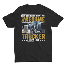 Load image into Gallery viewer, Awesome Trucker, Truck Driver Unisex T-Shirt