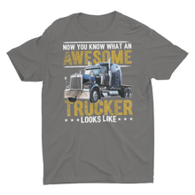 Load image into Gallery viewer, Awesome Trucker, Truck Driver Unisex T-Shirt