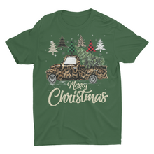 Load image into Gallery viewer, Retro Style Merry Christmas Leopard Print Vintage Truck Unisex Classic T-Shirt
