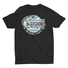 Load image into Gallery viewer, I Like Fishing, My Dog And Maybe 3 People Funny Fishing Shirt