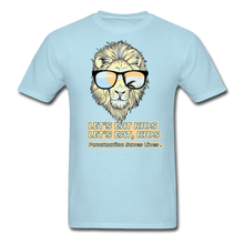 Load image into Gallery viewer, Lets Eat Kids, Punctuation Saves Lives Adult Unisex Classic T-Shirt - powder blue