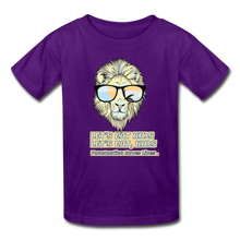 Load image into Gallery viewer, Lion Lets Eat Kids, Punctuation Saves Lives, Kids' T-Shirt - purple