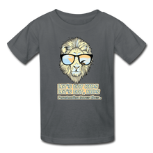 Load image into Gallery viewer, Lion Lets Eat Kids, Punctuation Saves Lives, Kids' T-Shirt - charcoal
