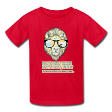 Load image into Gallery viewer, Lion Lets Eat Kids, Punctuation Saves Lives, Kids' T-Shirt - red