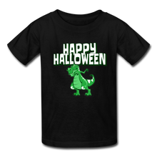 Load image into Gallery viewer, Trex Dabbing Happy Halloween Kids' T-Shirt - black