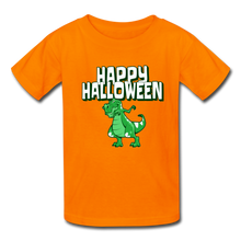 Load image into Gallery viewer, Trex Dabbing Happy Halloween Kids' T-Shirt - orange