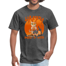 Load image into Gallery viewer, Happy Halloween Meowoween Cute Funny Mummy Cats T-Shirt - heather black