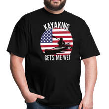Load image into Gallery viewer, Kayaking Gets Me Wet T-Shirt - black