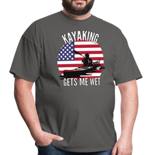 Load image into Gallery viewer, Kayaking Gets Me Wet T-Shirt - charcoal