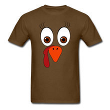 Load image into Gallery viewer, 3 Turkey Face Unisex T-Shirt - brown