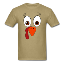 Load image into Gallery viewer, 3 Turkey Face Unisex T-Shirt - khaki