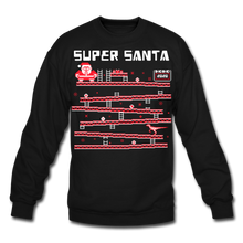 Load image into Gallery viewer, Super Santa Ugly Sweater Unisex Crewneck Sweatshirt - black