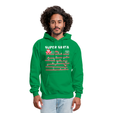 Load image into Gallery viewer, Super Santa Ugly Christmas Sweater Style Hoodie - kelly green