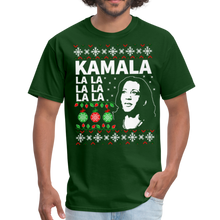 Load image into Gallery viewer, Couples Kamala Harris Ugly Sweater Unisex T-Shirt - forest green