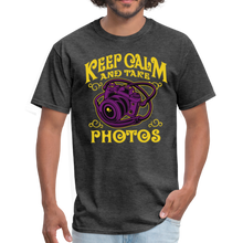 Load image into Gallery viewer, Keep Calm And Take Photos Unisex T-Shirt - heather black