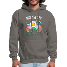 Load image into Gallery viewer, Take The Trip Flower Hoodie - asphalt gray