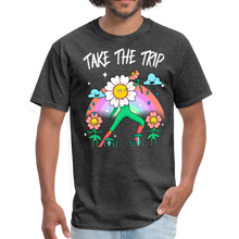 Load image into Gallery viewer, Take The Trip Flower Unisex Classic T-Shirt - heather black