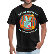 Load image into Gallery viewer, Stay Trippy Little Hippie Peace Sign Unisex Classic T-Shirt - black