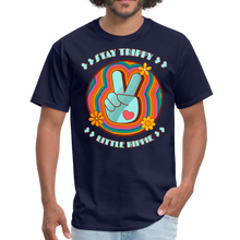 Load image into Gallery viewer, Stay Trippy Little Hippie Peace Sign Unisex Classic T-Shirt - navy