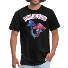 Load image into Gallery viewer, Psilocybin Magic Mushroom Unisex T-Shirt - black
