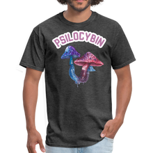 Load image into Gallery viewer, Psilocybin Magic Mushroom Unisex T-Shirt - heather black