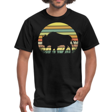 Load image into Gallery viewer, Great American Bison Buffalo Vintage Retro Sunset Unisex T-Shirt Unisex Classic T-Shirt - black