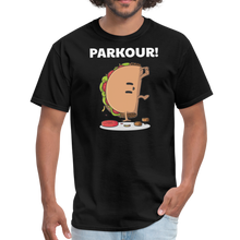Load image into Gallery viewer, Funny Food Taco Parkour Fitness cinco de mayo taco tuesday Unisex Classic T-Shirt - black