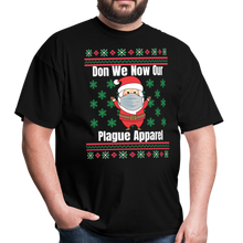Load image into Gallery viewer, Funny Santa Plague Apparel Ugly Christmas Sweater Style Unisex T-Shirt - black