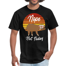Load image into Gallery viewer, Cute Sloth Nope Not Today, Nope Sloth Unisex Classic T-Shirt - black
