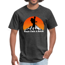 Load image into Gallery viewer, Wait I See A Rock - Funny Geologist Rock Hunting Gift Unisex Classic T-Shirt - heather black