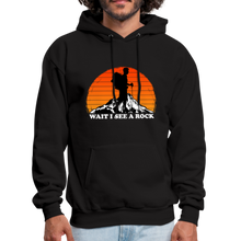 Load image into Gallery viewer, Wait I See A Rock - Funny Geologist Rock Hunting Gift Hoodie - black