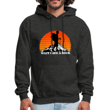 Load image into Gallery viewer, Wait I See A Rock - Funny Geologist Rock Hunting Gift Hoodie - charcoal gray