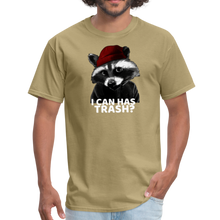 Load image into Gallery viewer, Cute Raccoon, I Can Has Trash? Funny Meme Unisex Classic T-Shirt - khaki