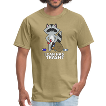 Load image into Gallery viewer, Cute Raccoon, I Can Has Trash? Funny Meme Unisex Classic T-Shirt - khaki