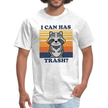 Load image into Gallery viewer, Cute Raccoon, I Can Has Trash? Funny Meme Unisex Classic T-Shirt - light heather gray