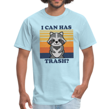 Load image into Gallery viewer, Cute Raccoon, I Can Has Trash? Funny Meme Unisex Classic T-Shirt - powder blue