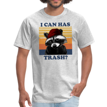 Load image into Gallery viewer, Cute Raccoon, I Can Has Trash? Funny Meme Unisex Classic T-Shirt - heather gray