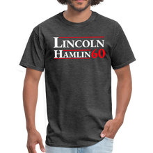 Load image into Gallery viewer, Abraham Lincoln Retro 1860 Republican Presidential Campaign Unisex Classic T-Shirt - heather black
